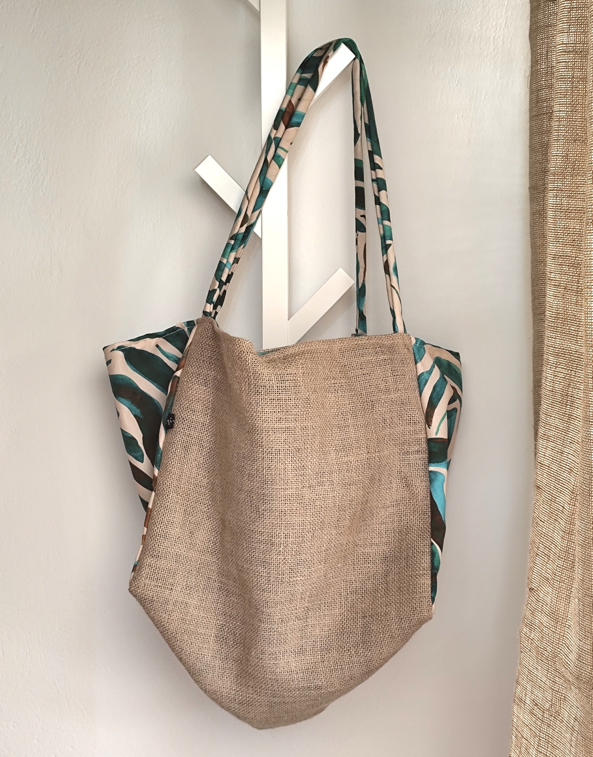 Natural Flow Tote – Teal Jungle